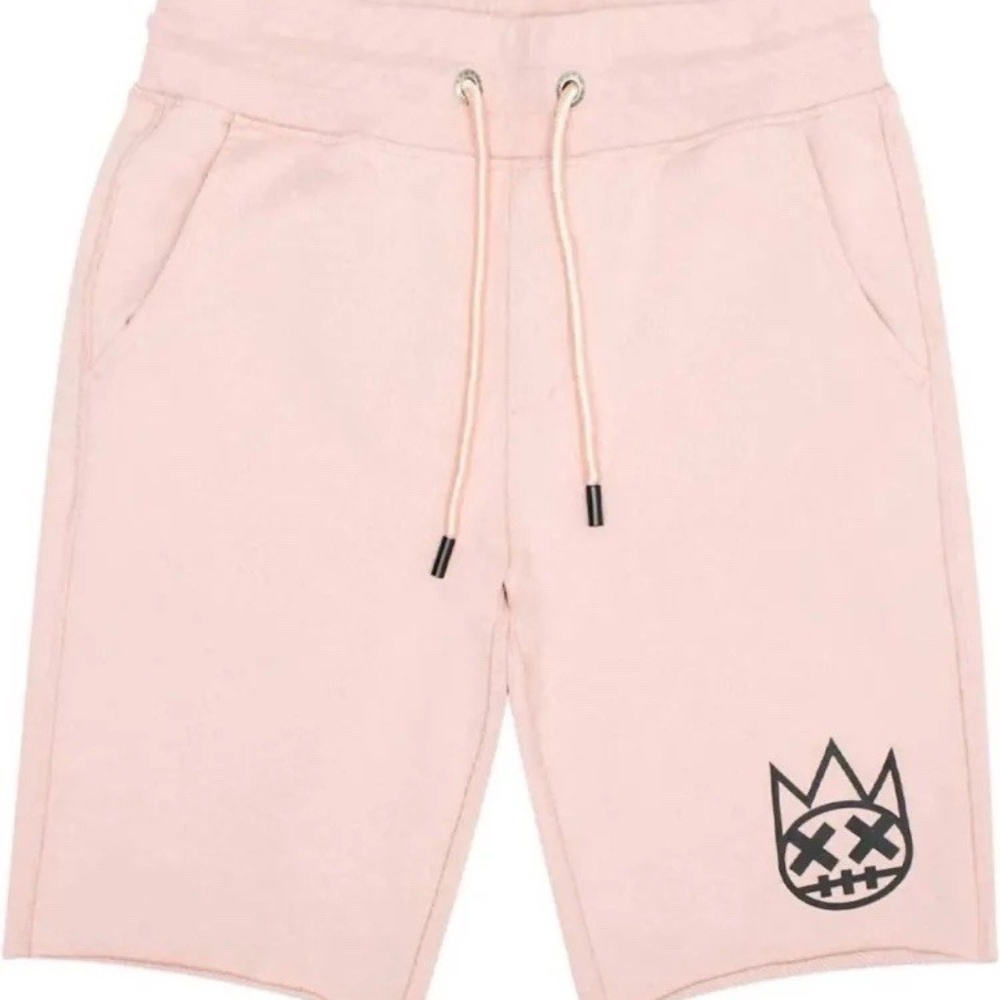 Cult of Individuality French Terry Sweat Shorts in Light Pink Salmon